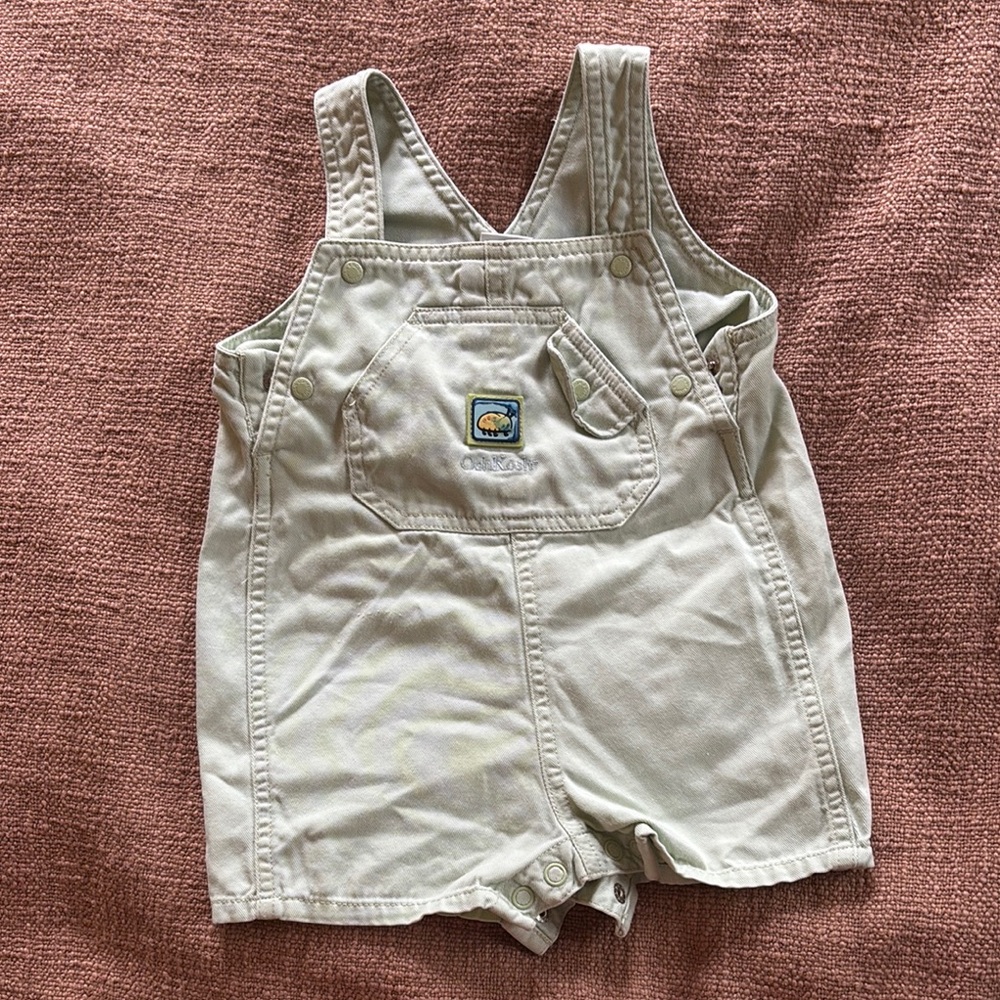 Vintage OshKosh B'gosh Pale Green Overalls for Playful Comfort